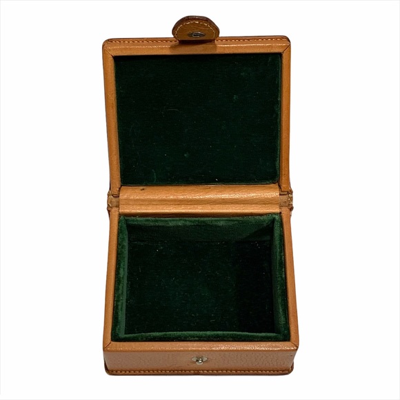 Vintage Leather Velvet Lined Jewelry Box - Picture 5 of 8